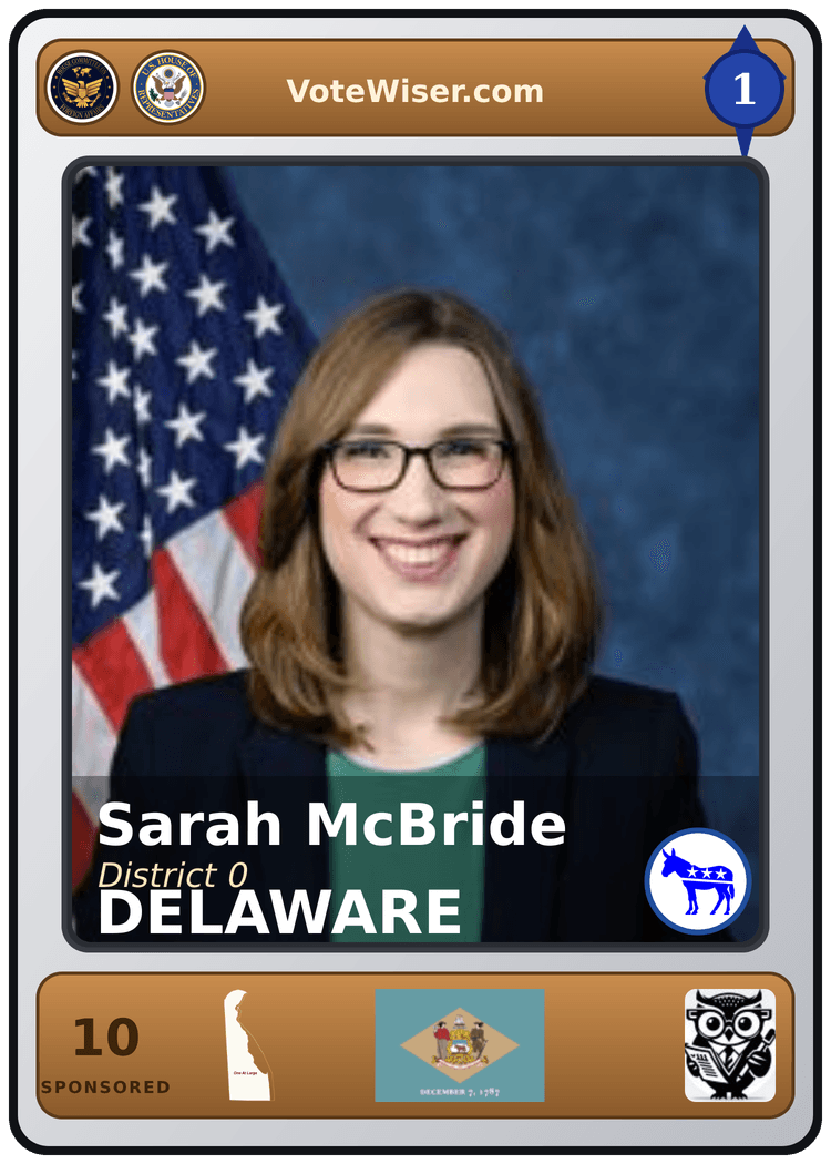 Sarah McBride trading card