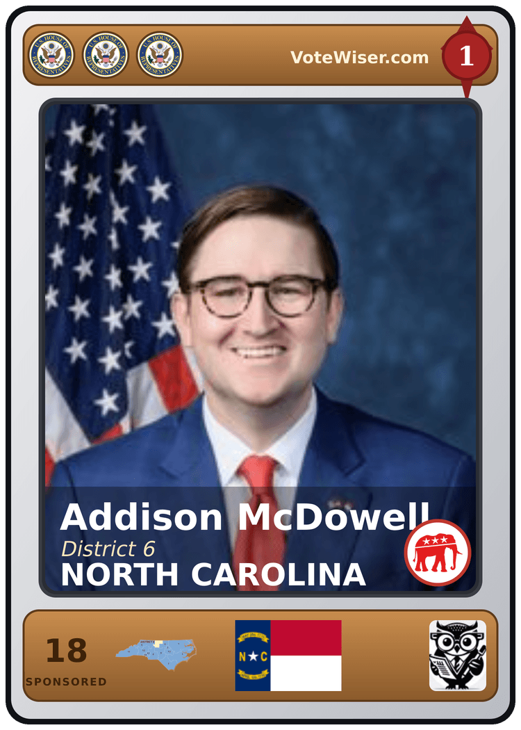 Addison P. McDowell trading card