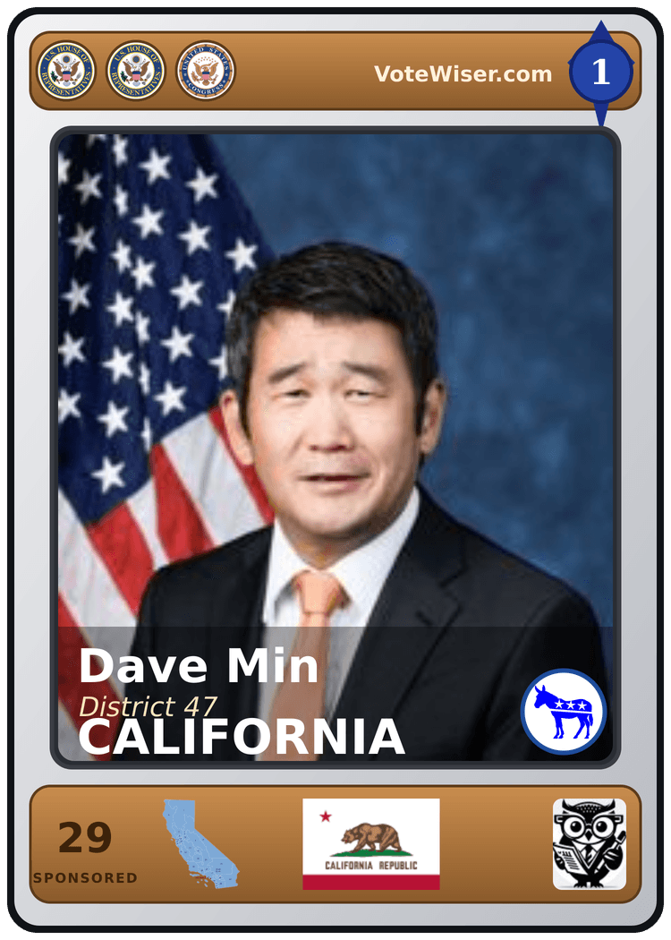Dave Min trading card