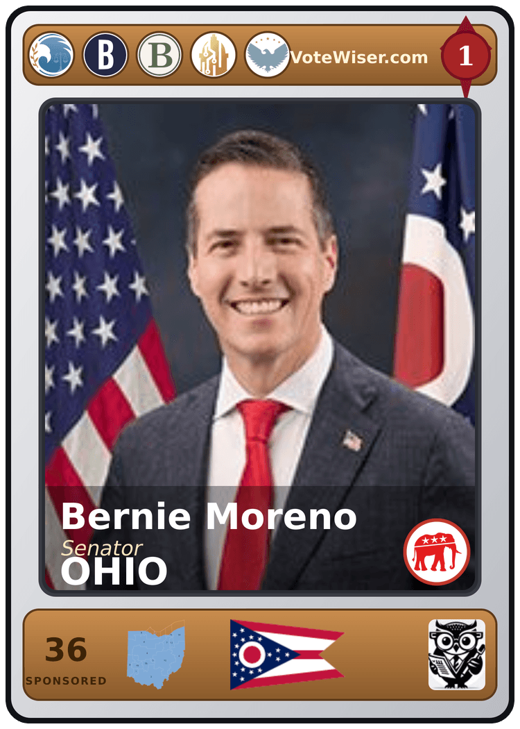 Bernie Moreno trading card
