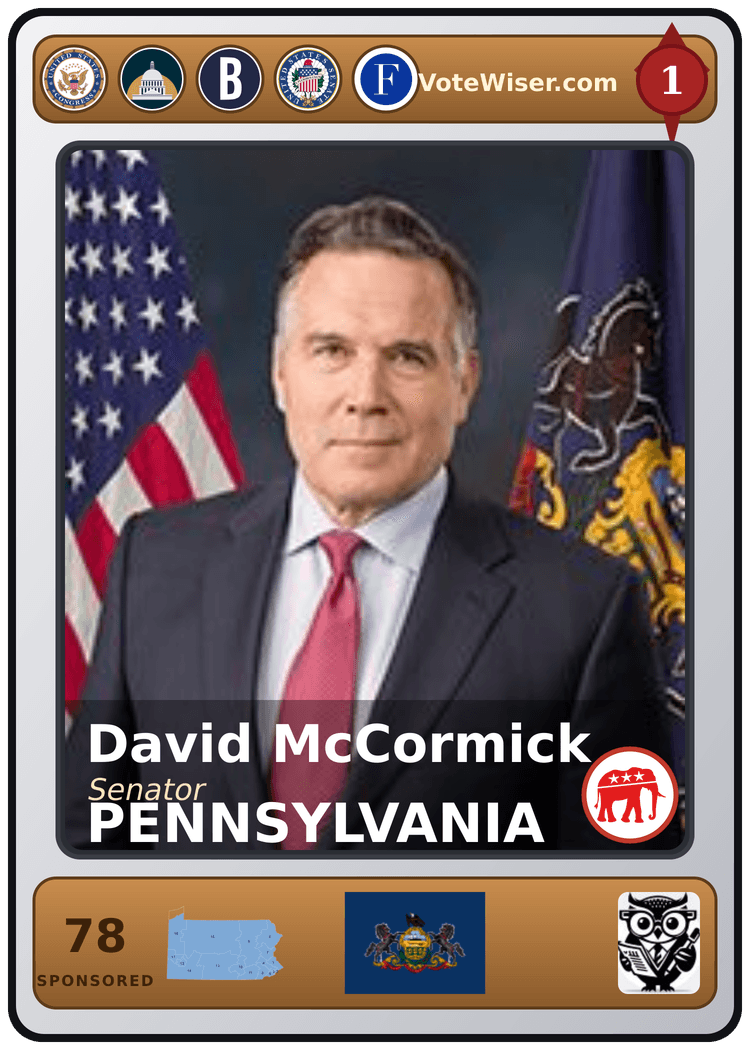 David McCormick trading card