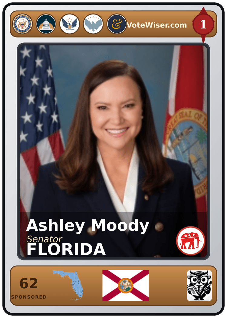 Ashley Moody trading card