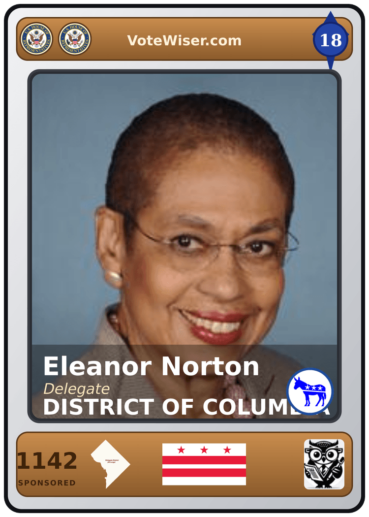 Eleanor Holmes Norton trading card