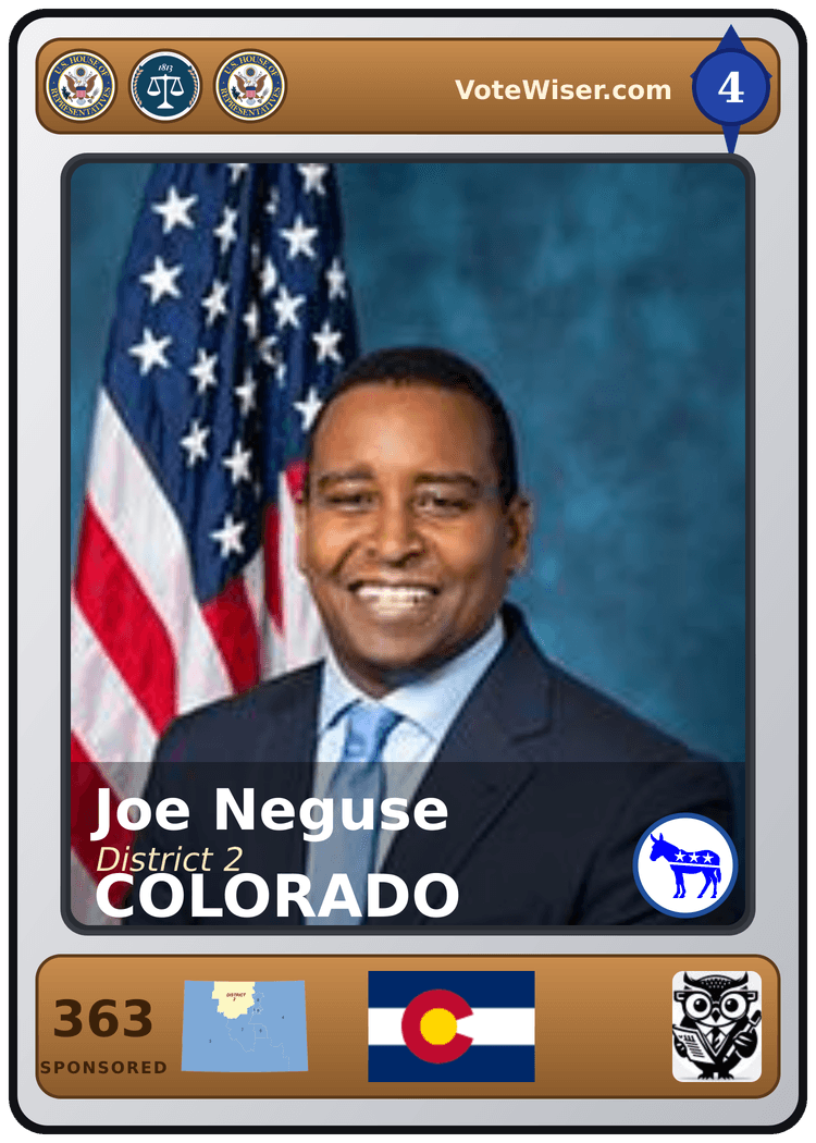 Joe Neguse trading card