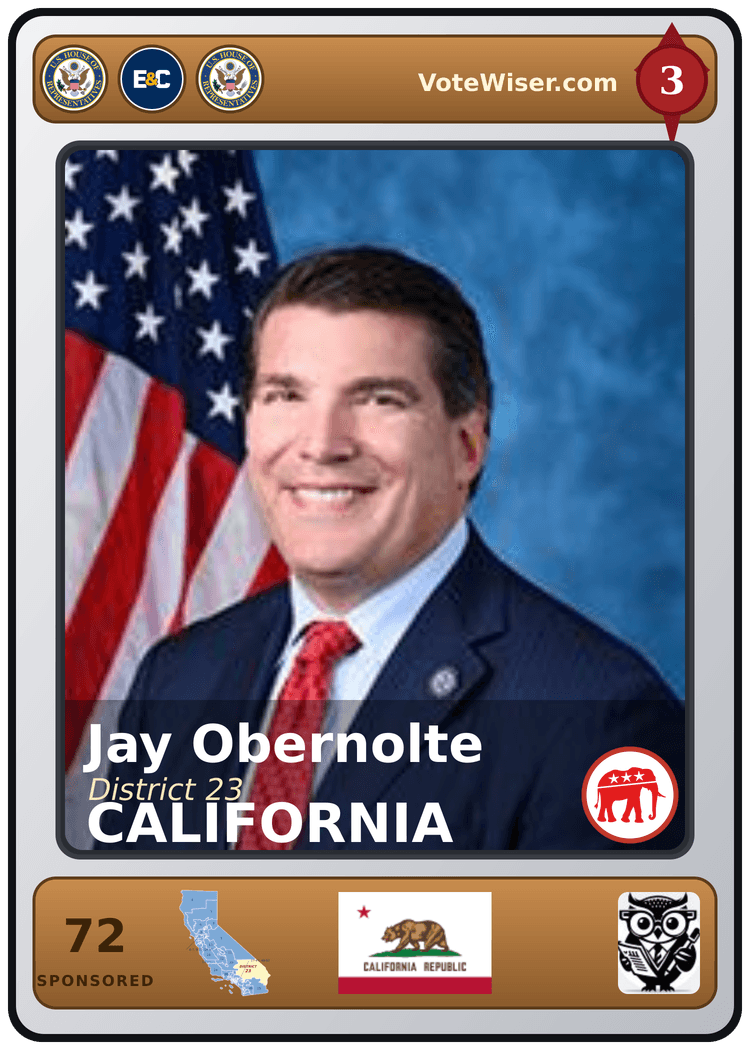 Jay Obernolte trading card