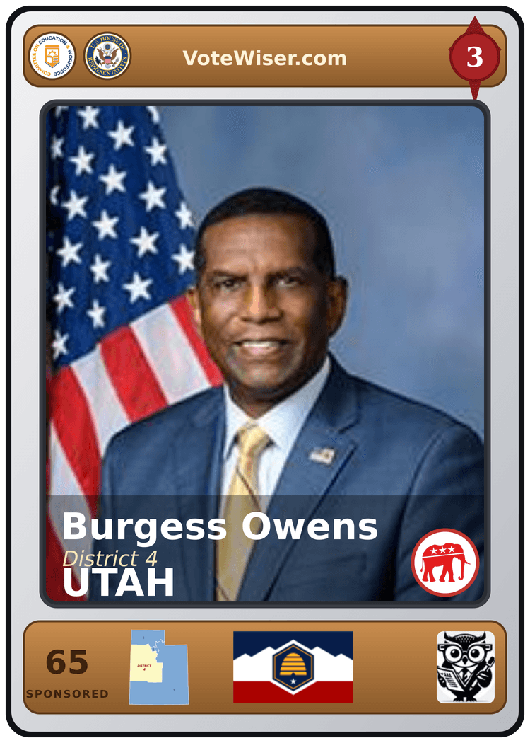 Burgess Owens trading card
