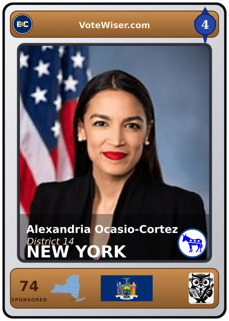 Alexandria Ocasio-Cortez trading card