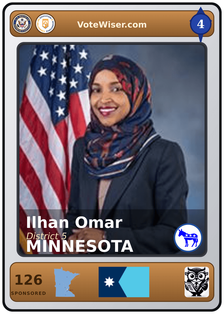 Ilhan Omar trading card