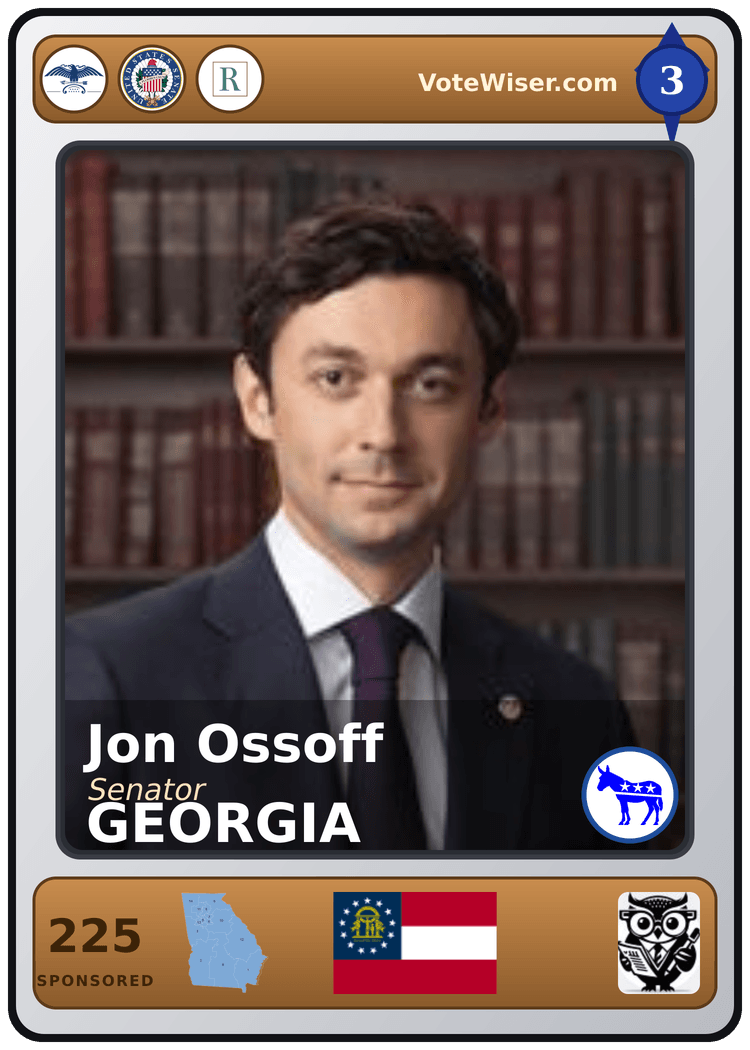 Jon Ossoff trading card