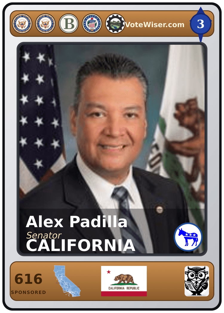 Alex Padilla trading card