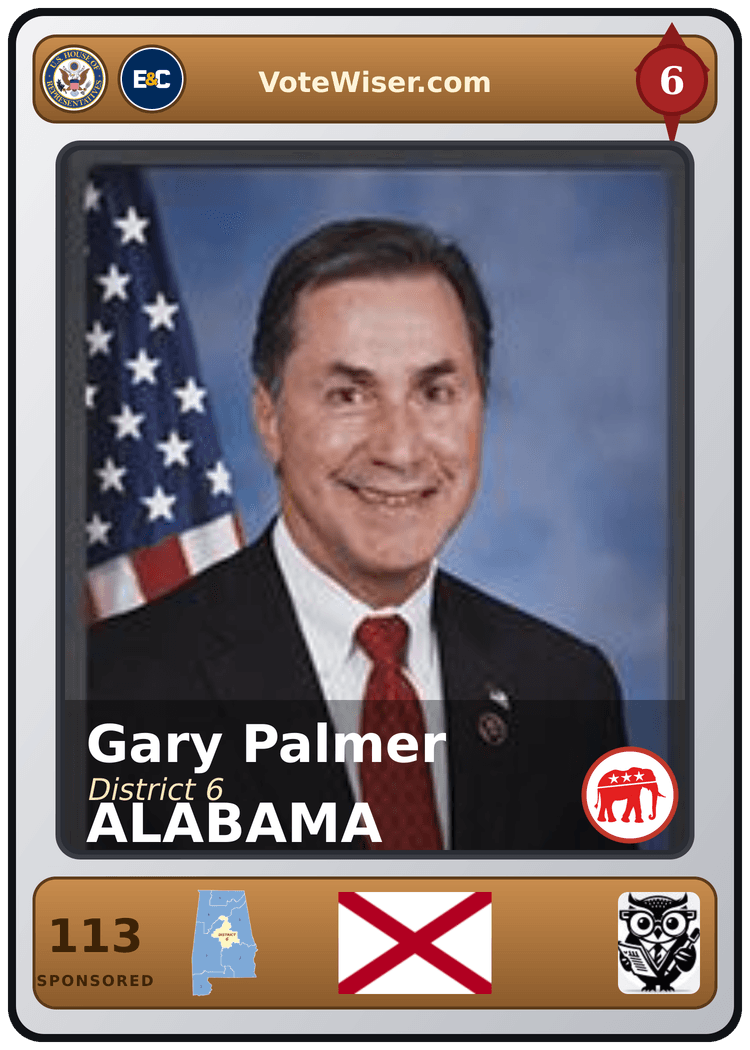Gary J. Palmer trading card