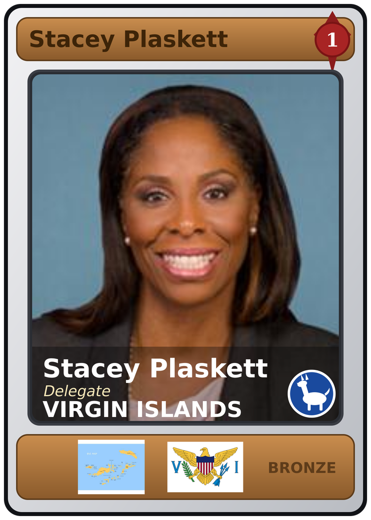 Stacey E. Plaskett trading card