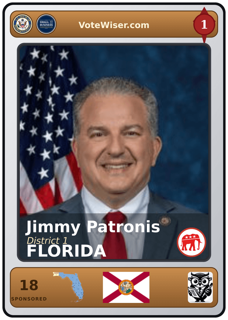 Jimmy Patronis trading card