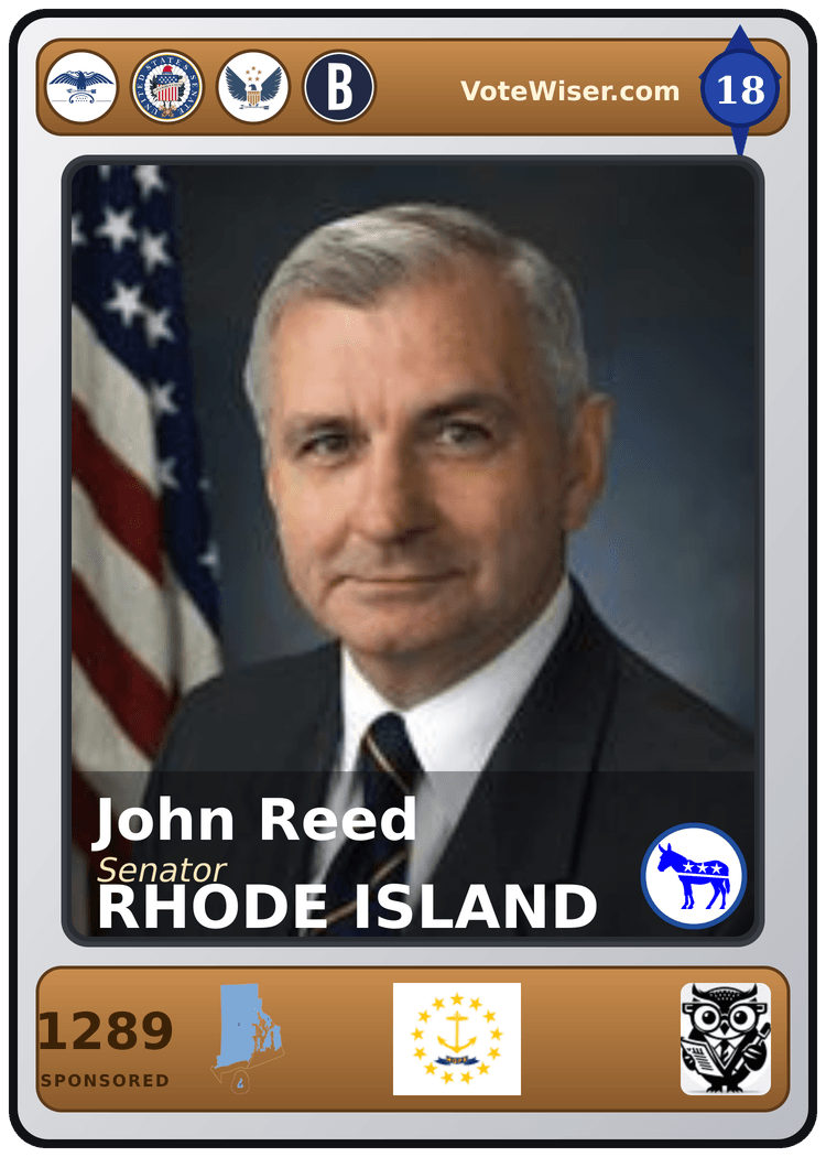 Jack Reed trading card