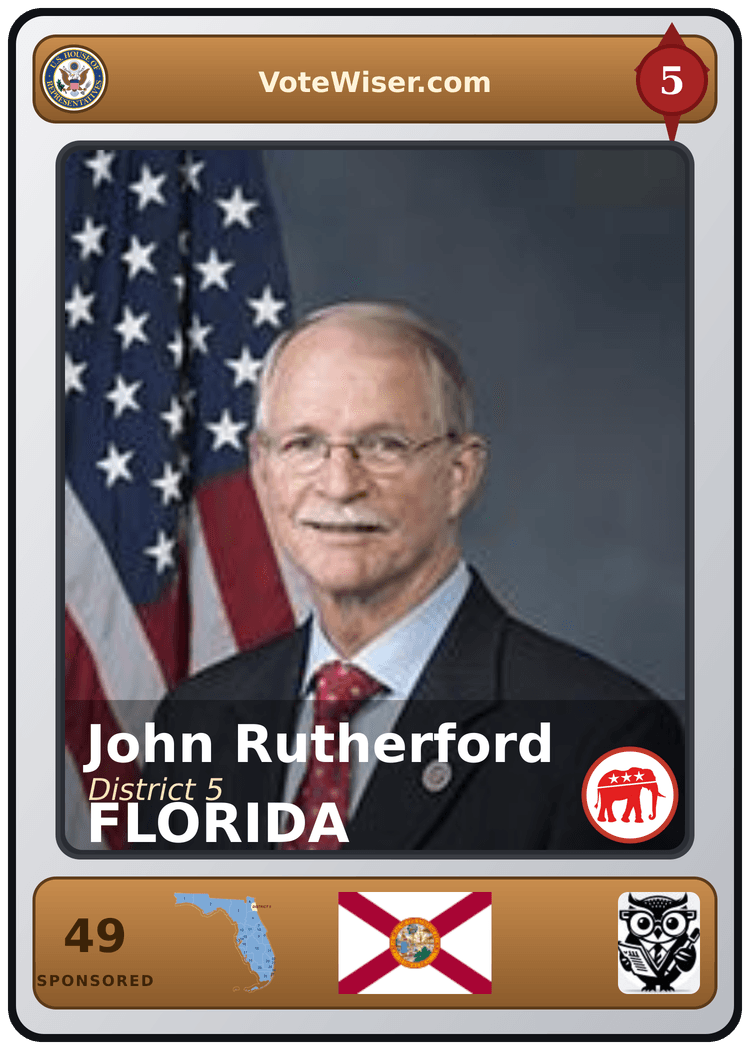John H. Rutherford trading card