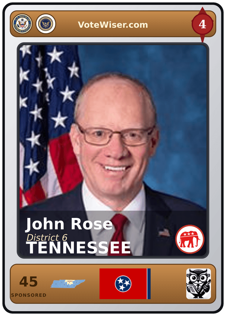 John W. Rose trading card