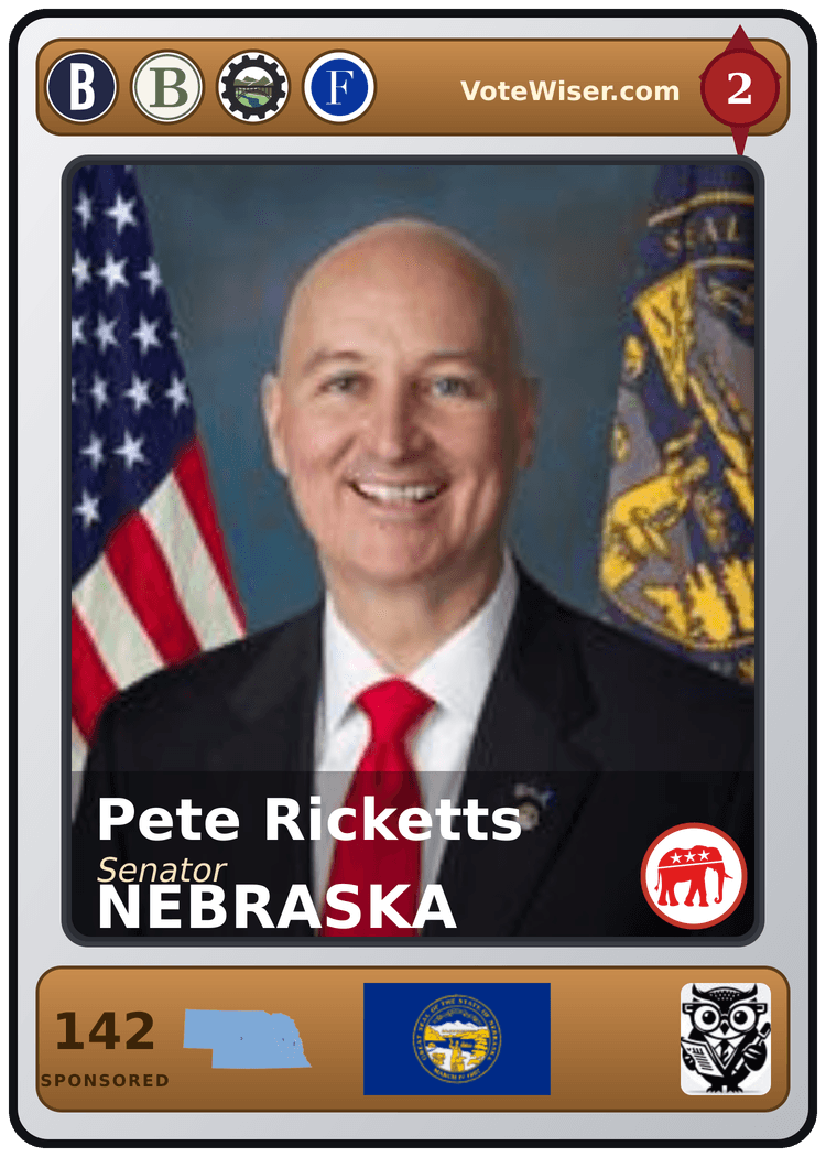 Pete Ricketts trading card