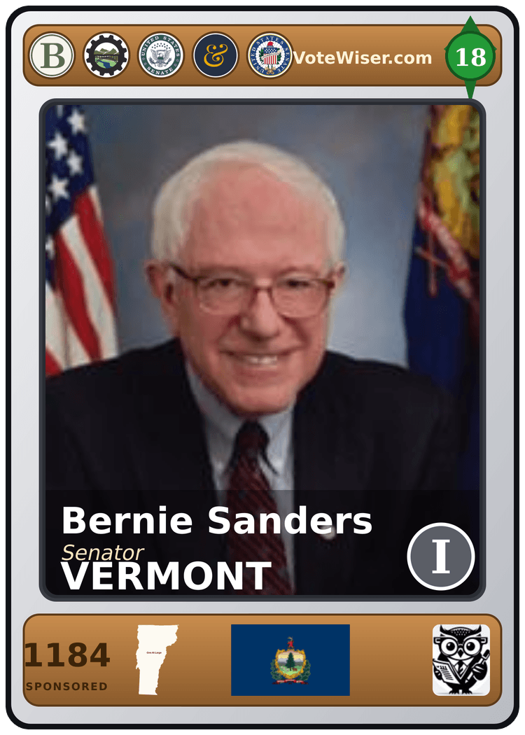 Bernard Sanders trading card
