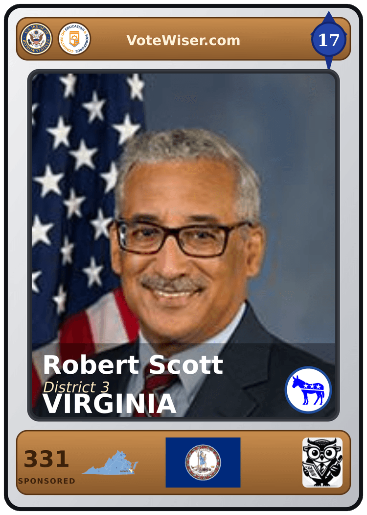 Robert C. "Bobby" Scott trading card