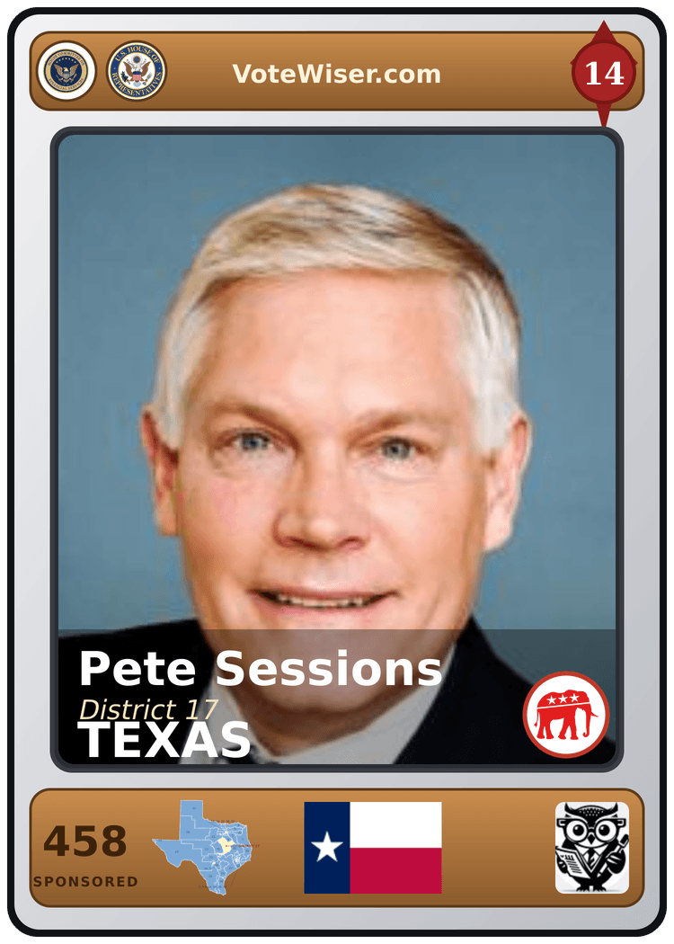 Pete Sessions trading card