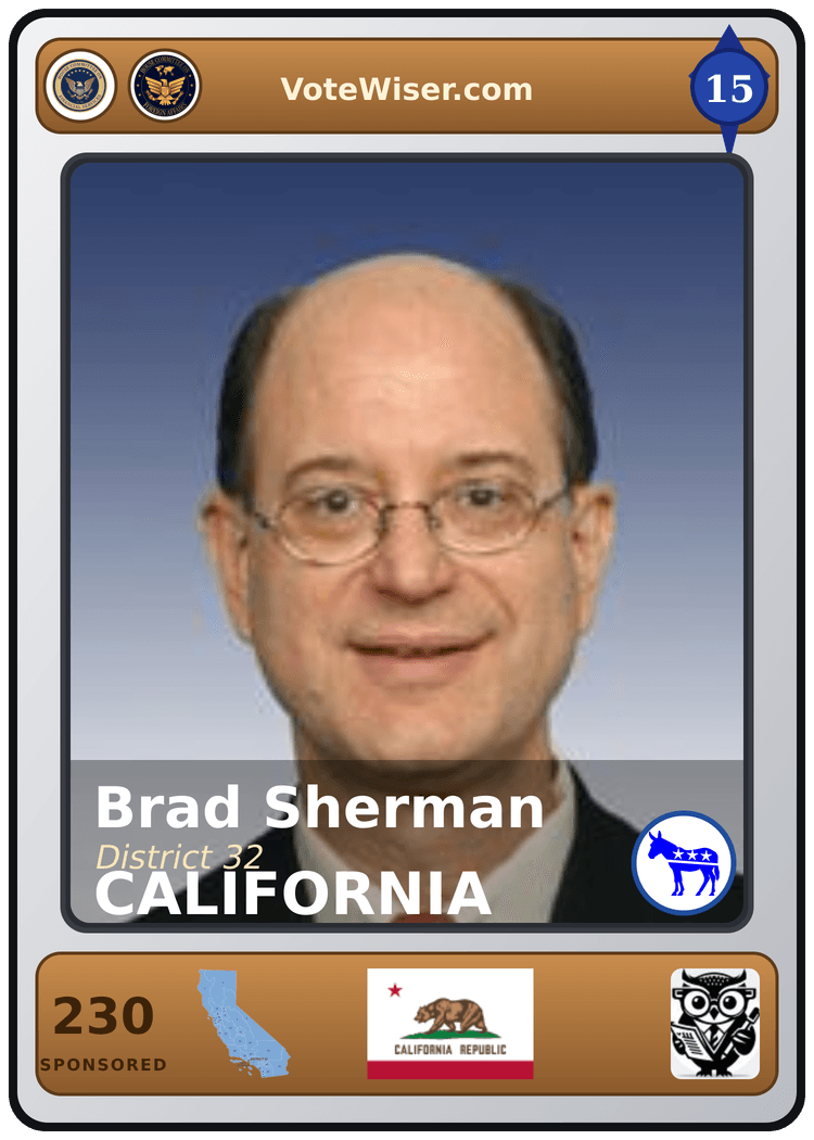 Brad Sherman trading card