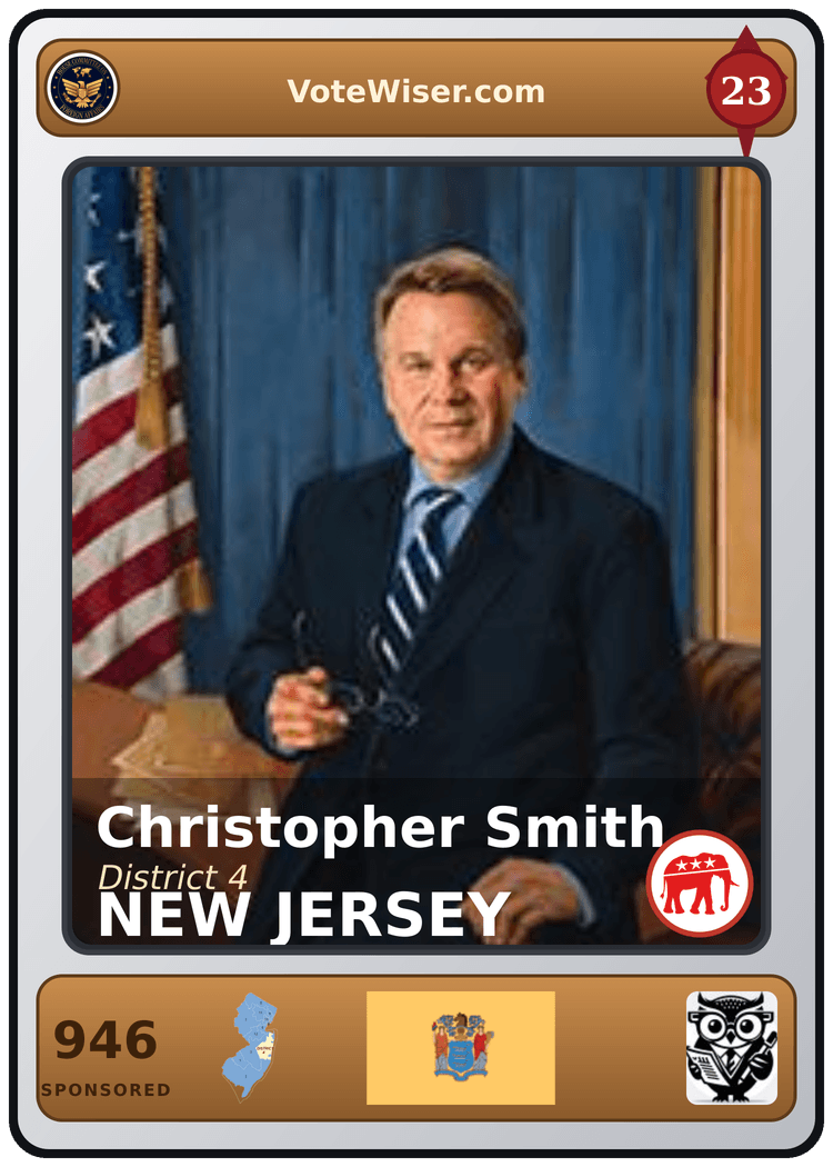 Christopher H. Smith trading card