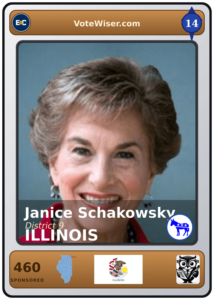Janice D. Schakowsky trading card