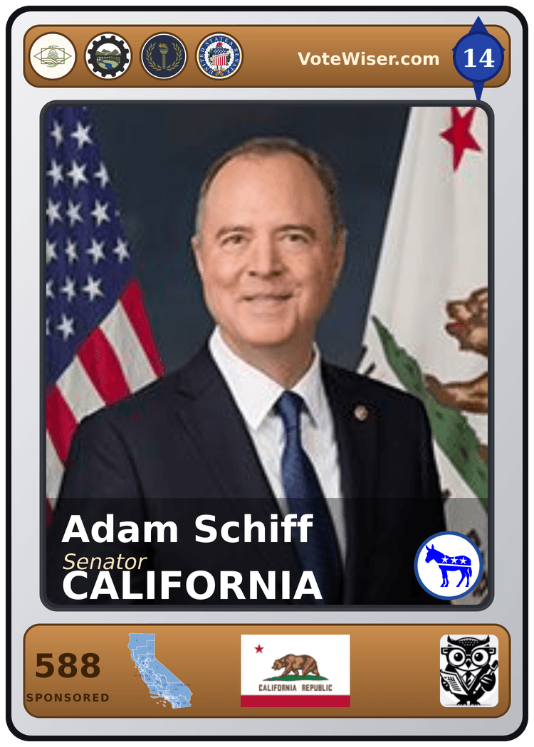 Adam B. Schiff trading card