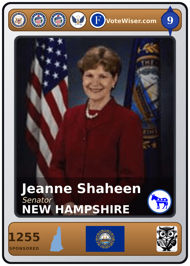 Jeanne Shaheen trading card
