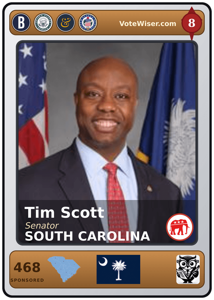 Tim Scott trading card