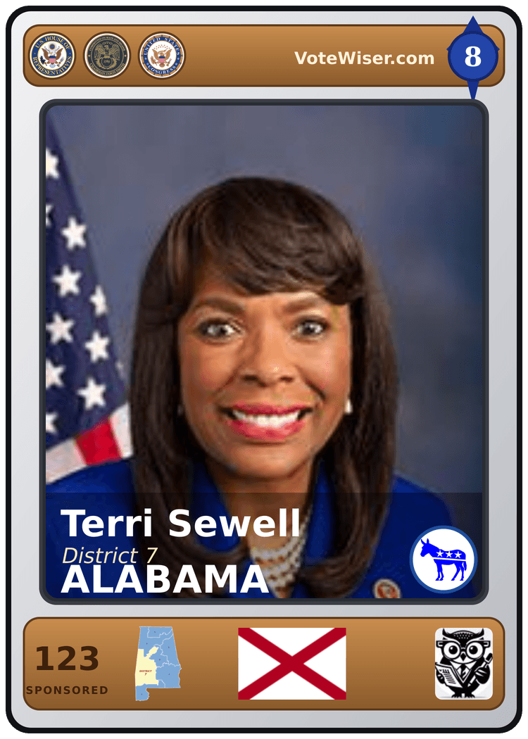 Terri A. Sewell trading card