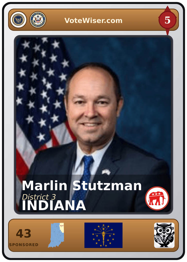 Marlin A. Stutzman trading card