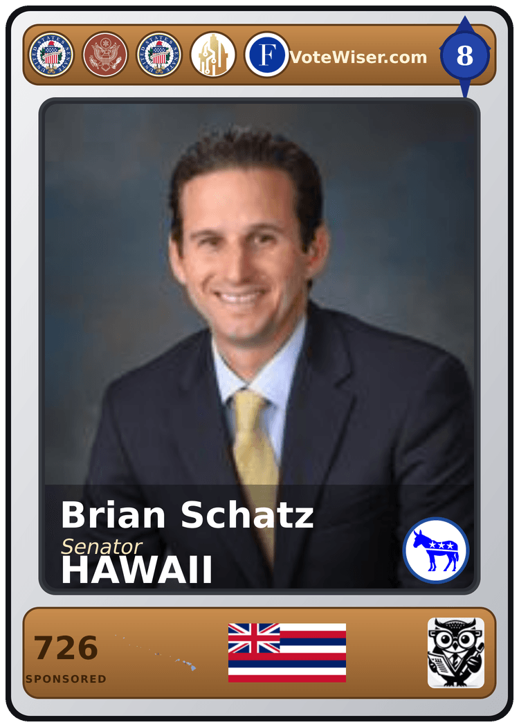 Brian Schatz trading card