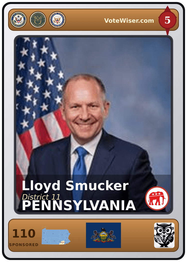 Lloyd Smucker trading card