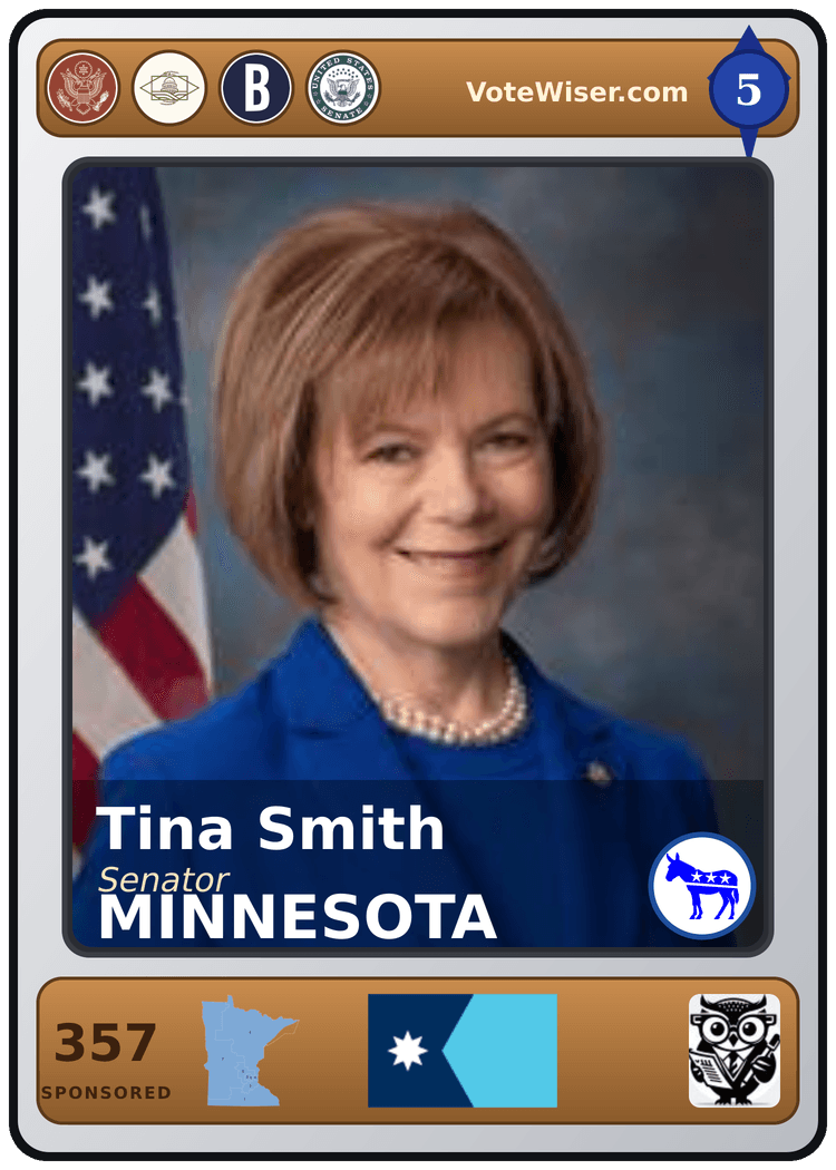 Tina Smith trading card