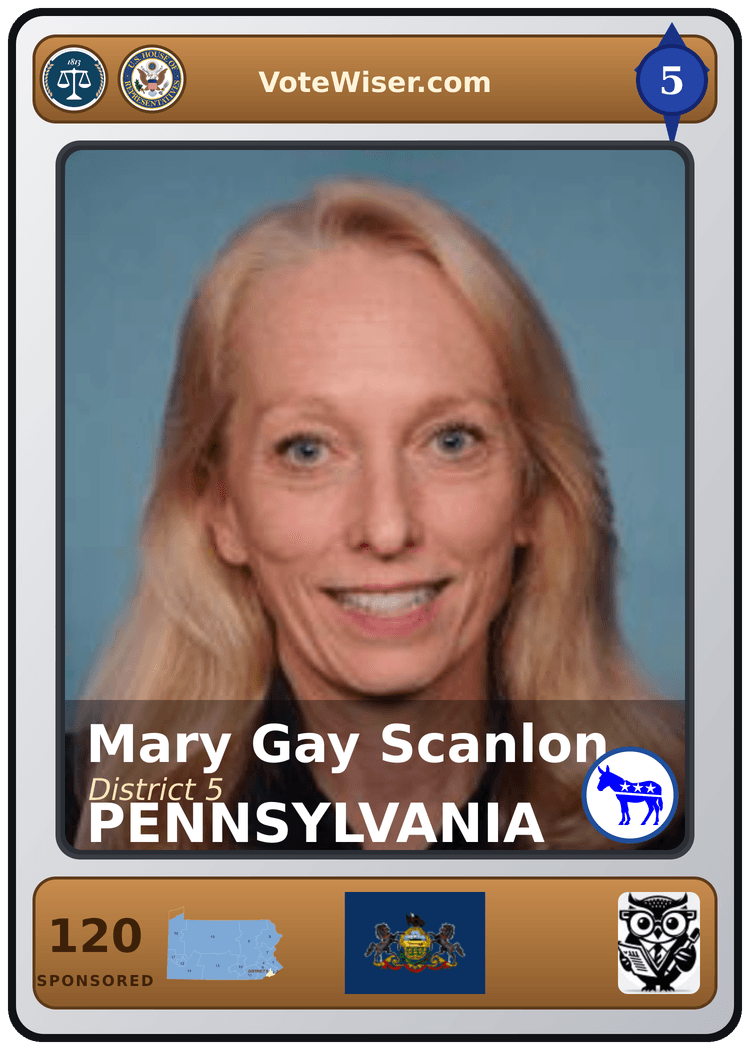 Mary Gay Scanlon trading card