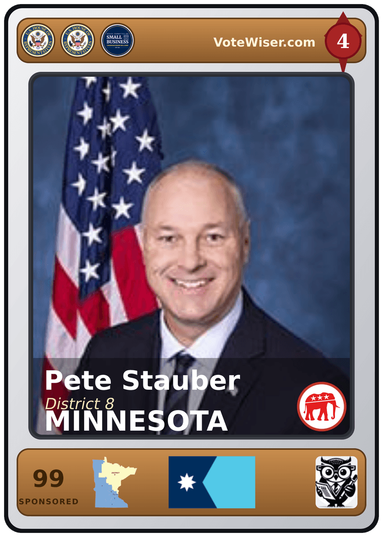 Pete Stauber trading card