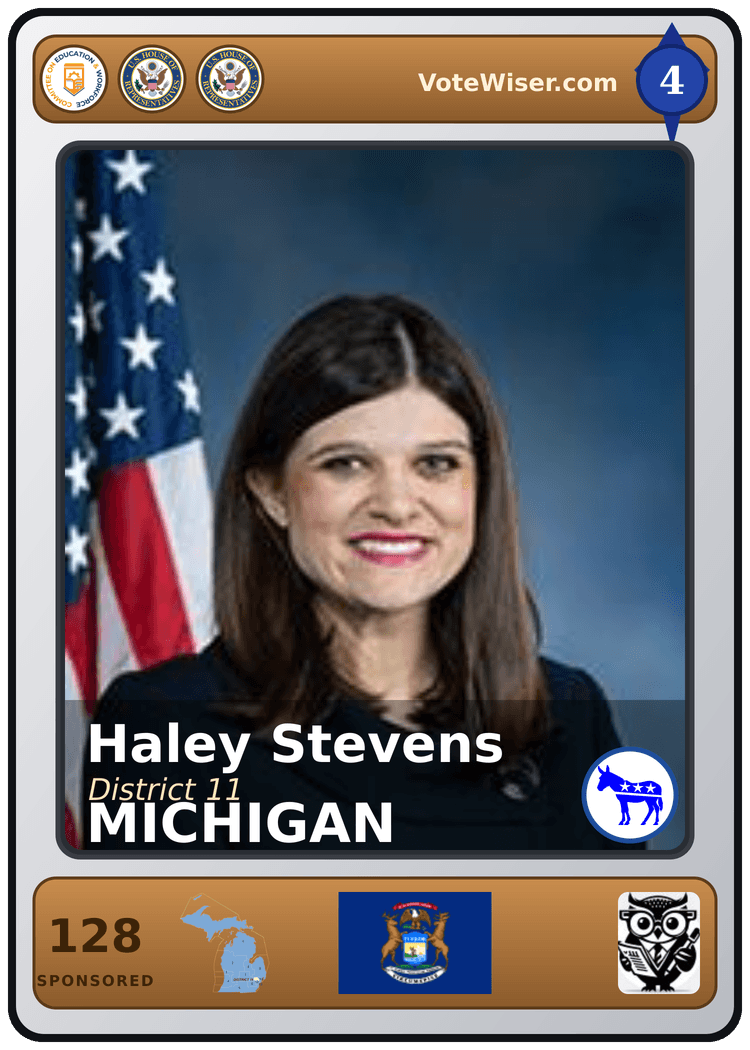 Haley M. Stevens trading card