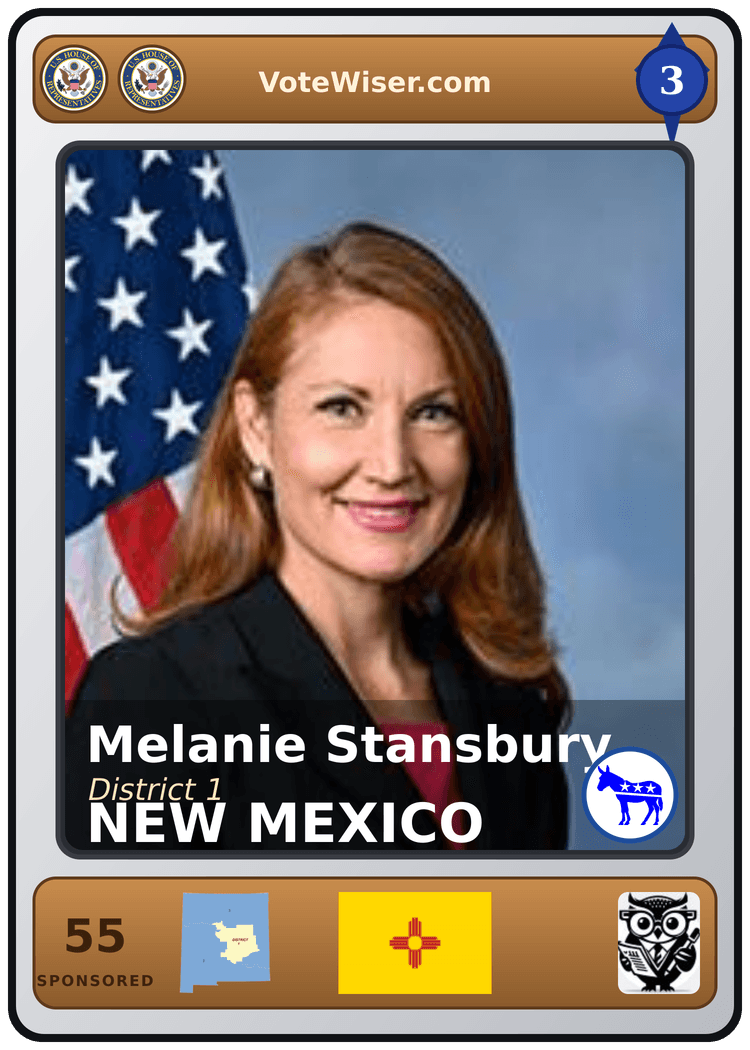 Melanie A. Stansbury trading card