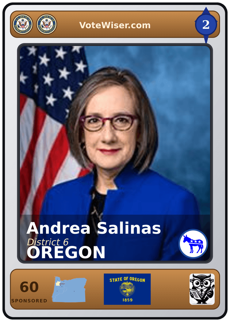 Andrea Salinas trading card