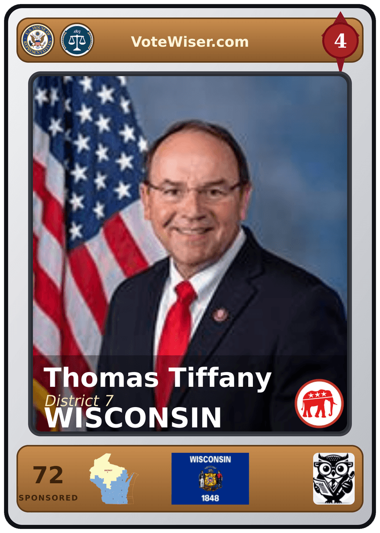 Thomas P. Tiffany trading card