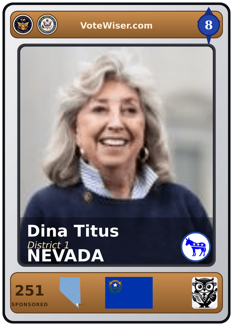 Dina Titus trading card