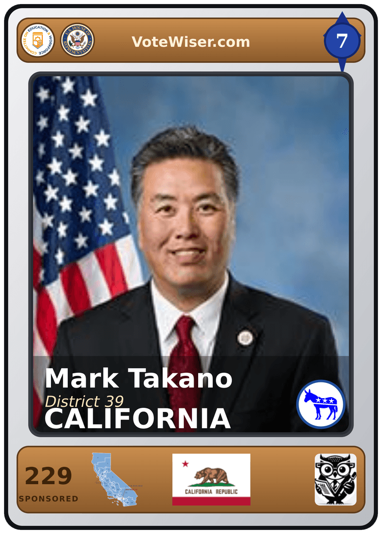 Mark Takano trading card