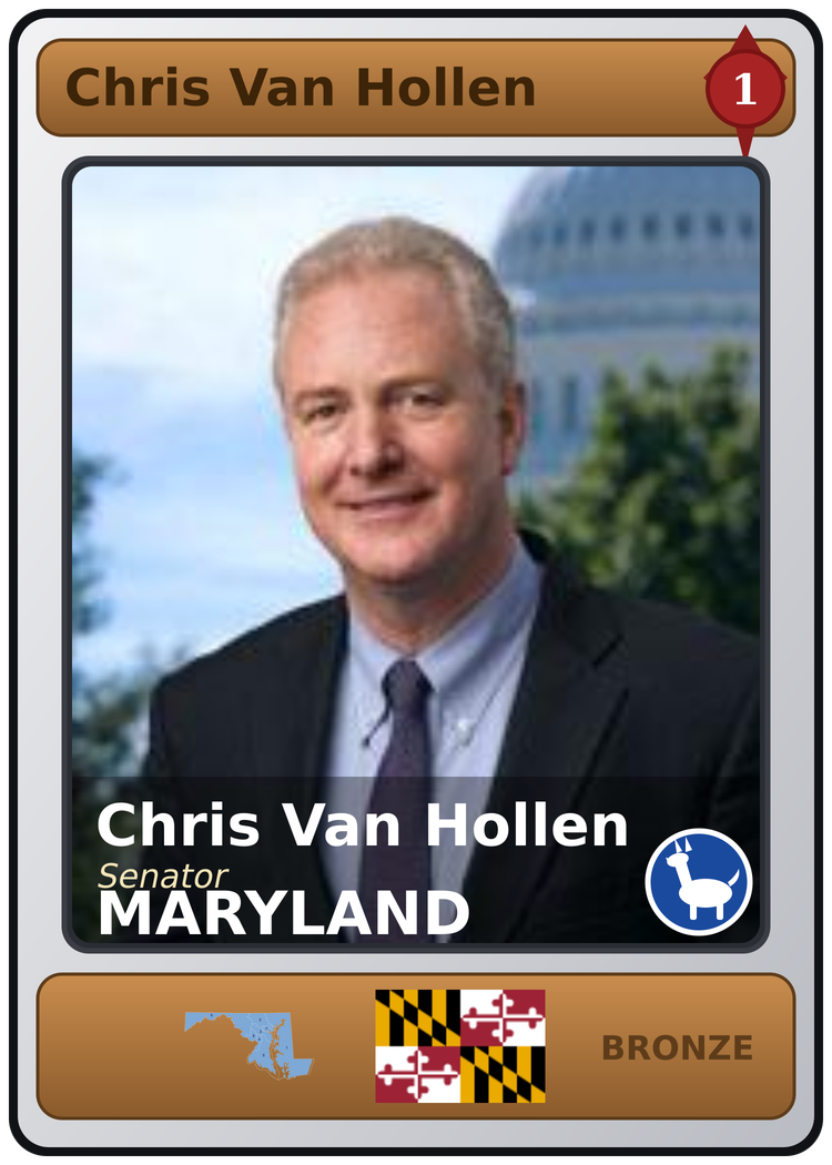 Chris Van Hollen trading card