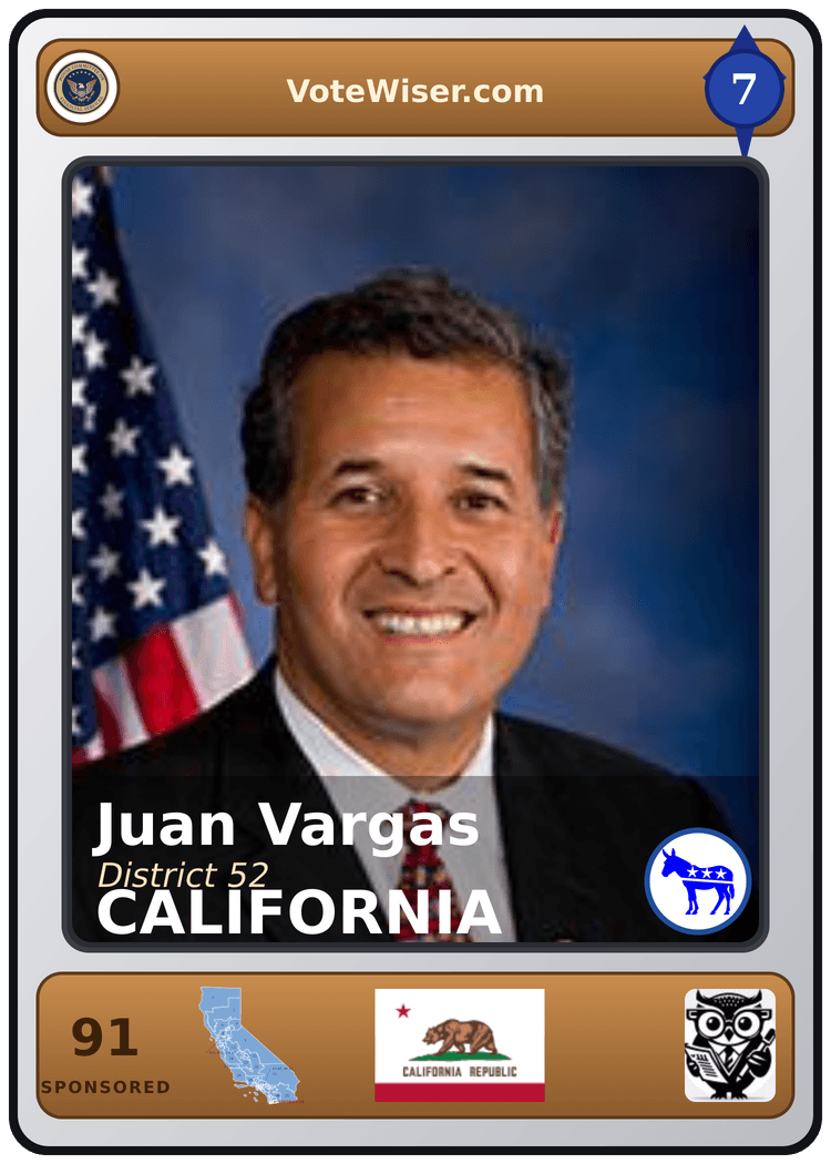 Juan Vargas trading card