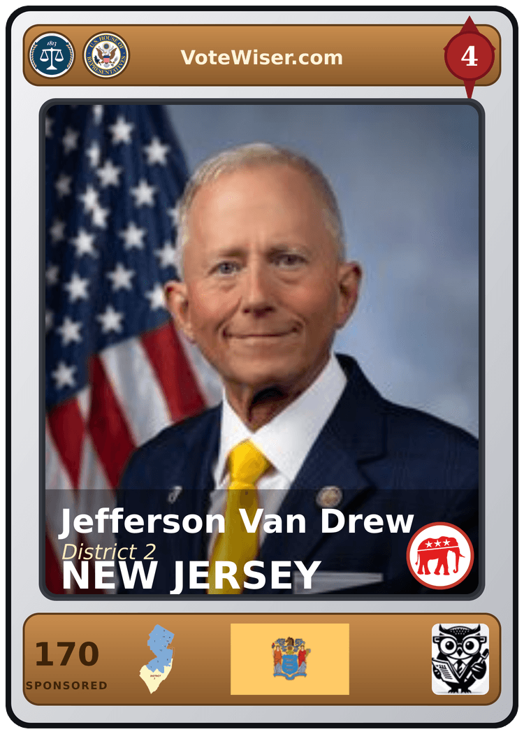 Jefferson Van Drew trading card