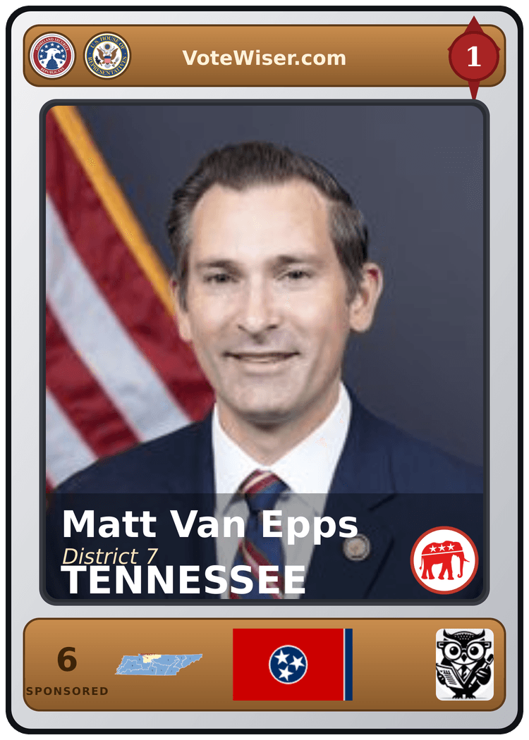 Matt Van Epps trading card