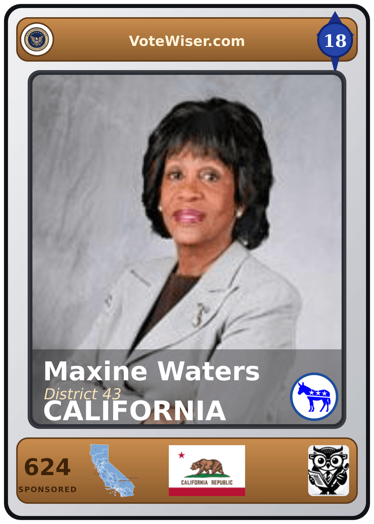 Maxine Waters trading card