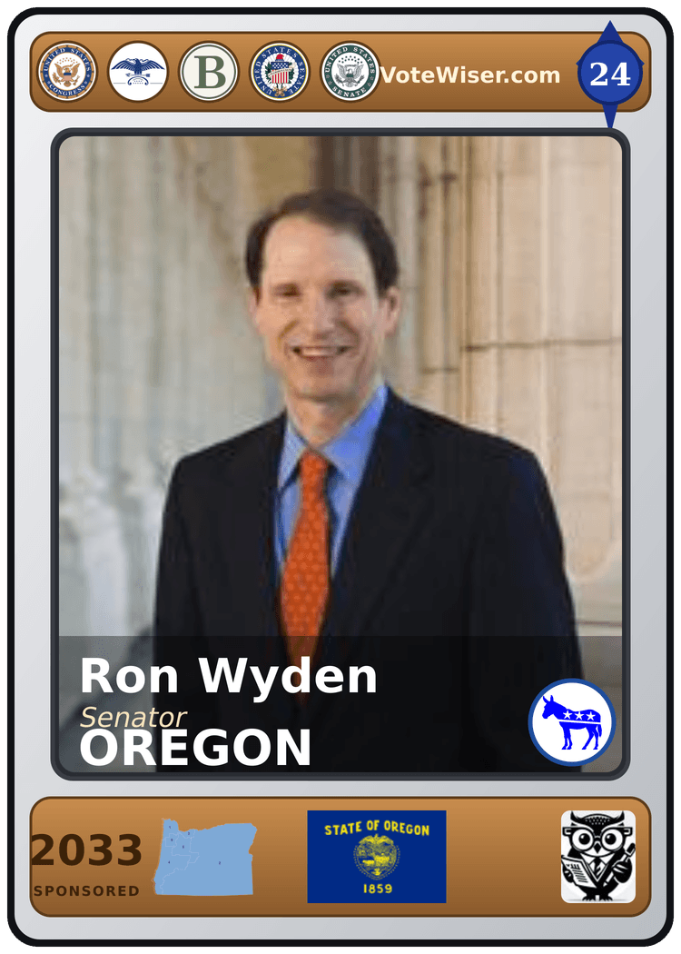 Ron Wyden trading card