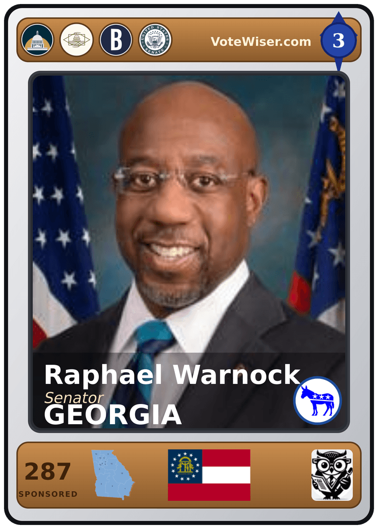 Raphael G. Warnock trading card